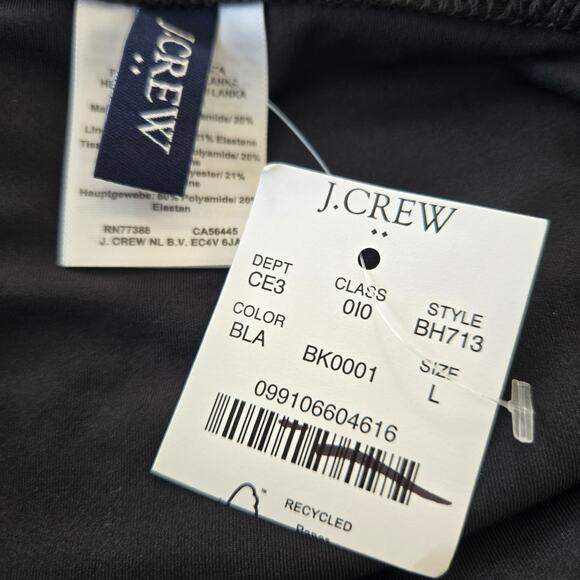 J. Crew Factory V-Neck Ruched One-Piece Swimsuit Size L NWT - Picture 5 of 8